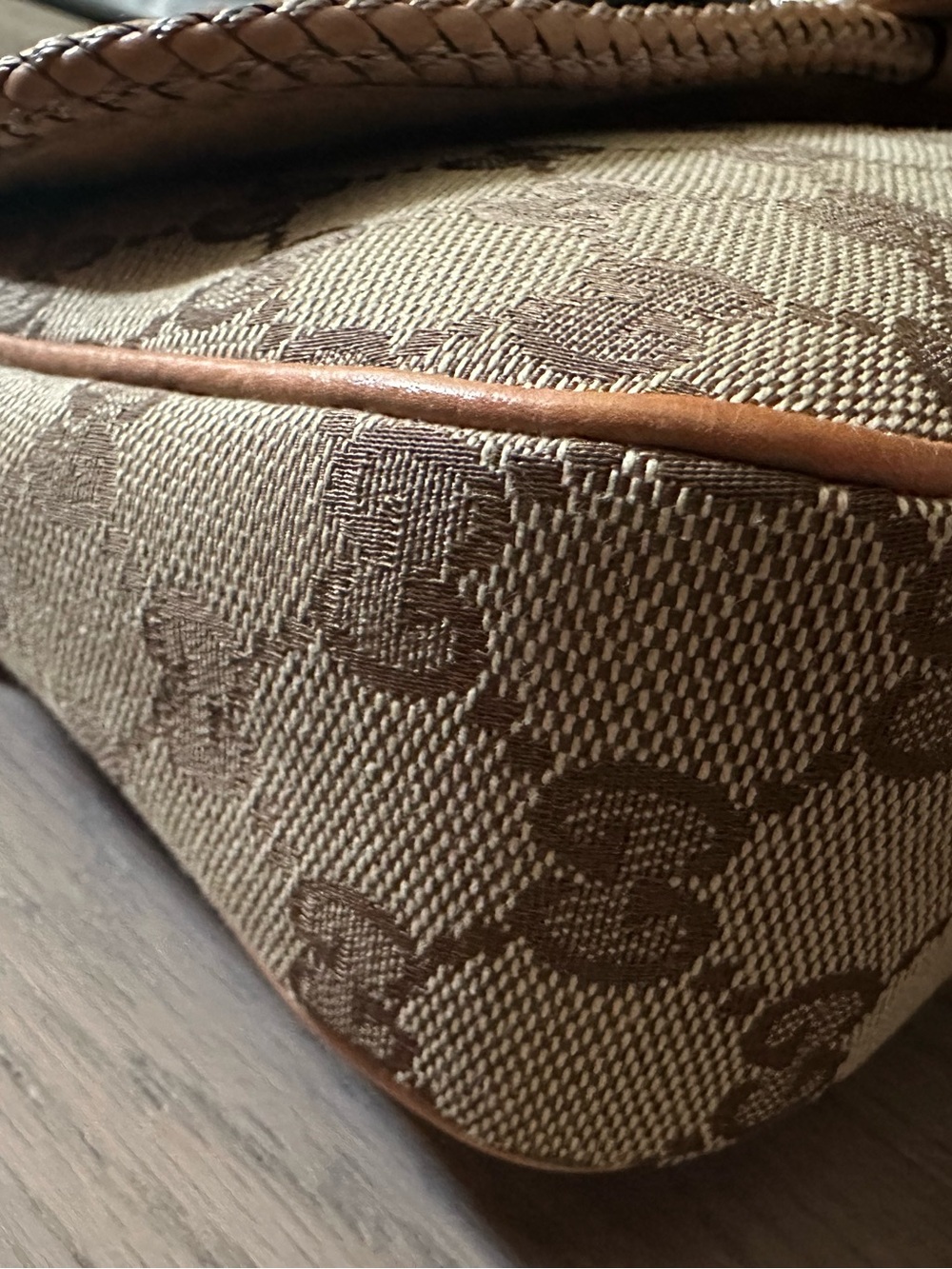 Gucci Marrakech GG Monogram Tassel Baguette Chain Shoulder Bag Entrupy COA - Picture 11 of 16